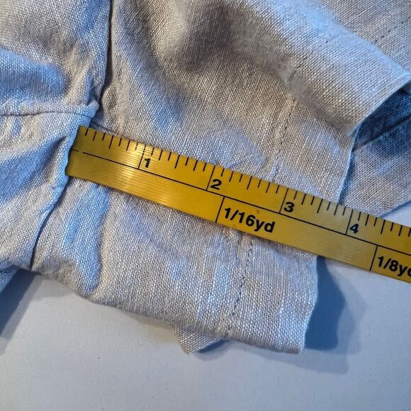 Sonoma Linen‎ Blend High Waist Shorts Womens 2X Creamy Tan Elastic Waist Pockets - Picture 8 of 9